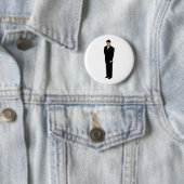 Badge Rond 5 Cm Belle chambre en Cravate (En situation)