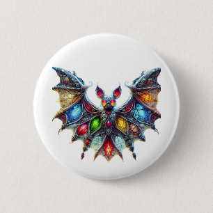 Badge Rond 5 Cm Belle chauve-souris