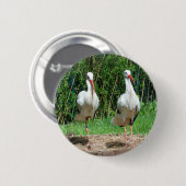 Badge Rond 5 Cm Belle cigogne (Devant & derrière)