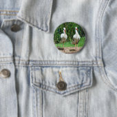 Badge Rond 5 Cm Belle cigogne (En situation)