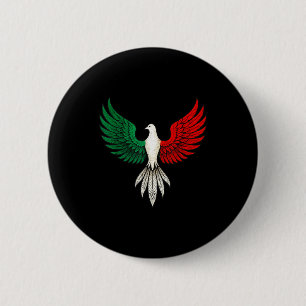 Badge Rond 5 Cm Belle Colombes du Drapeau Mexicain Patriotique Ois