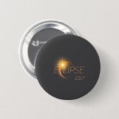 Badge Rond 5 Cm Belle éclipse solaire Graphique 2017 (Devant & derrière)