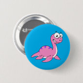 Badge Rond 5 Cm Belle Illustration Du Monstre Loch Ness. (Devant & derrière)