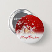 Badge Rond 5 Cm Belle illustration festive "Joyeux Noël" (Devant & derrière)