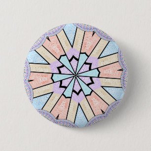 Badge Rond 5 Cm Belle Impression Géométrique Pastel Extraordinaire