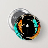 Badge Rond 5 Cm Belle impression Motif Art Africain (Devant & derrière)