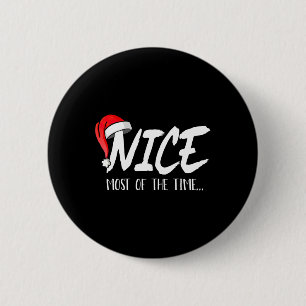 Badge Rond 5 Cm Belle La Plupart Du Temps Drôle Couples De Noël Ma