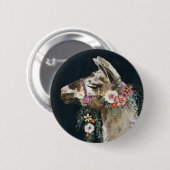 Badge Rond 5 Cm Belle Llama (Devant & derrière)