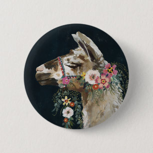 Badge Rond 5 Cm Belle Llama