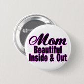 Badge Rond 5 Cm Belle maman (Devant & derrière)