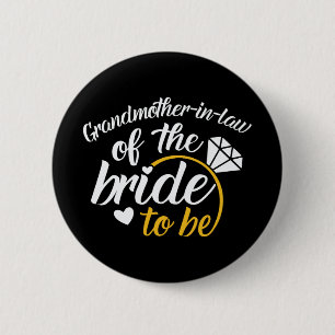 Badge Rond 5 Cm Belle-mère de la future mariée Grand mariage 