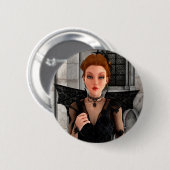 Badge Rond 5 Cm Belle sorcière (Devant & derrière)