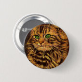 Badge Rond 5 Cm belle tabby à cheveux longs (Devant & derrière)