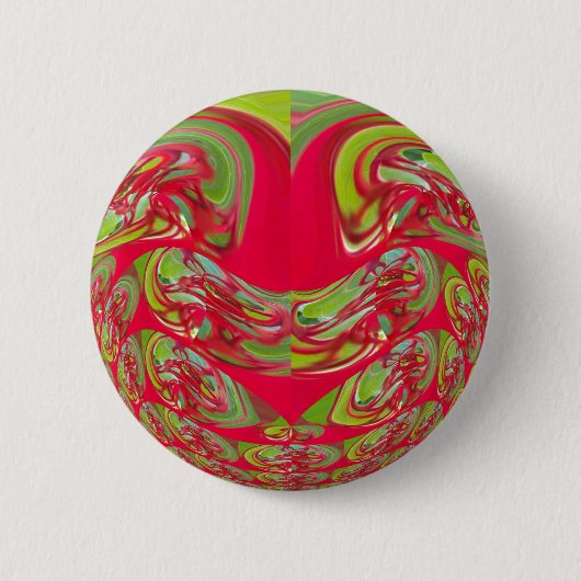 Badge Rond 5 Cm Belle texture rouge et verte Couleur Art Abstrait (Devant)
