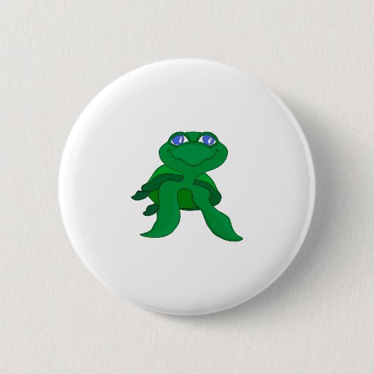 Badge Rond 5 Cm Belle Tortue (Devant)