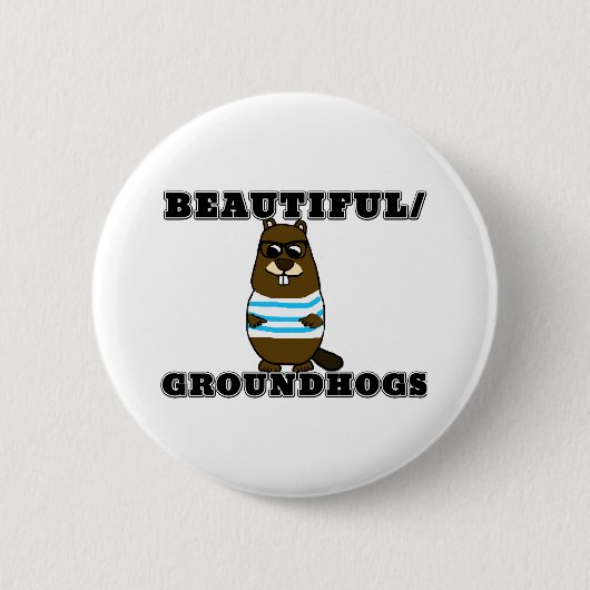 Badge Rond 5 Cm Belles/marmottes (Devant)