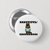 Badge Rond 5 Cm Belles/marmottes (Devant & derrière)