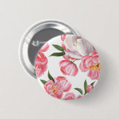 Badge Rond 5 Cm Belles Roses (Devant & derrière)