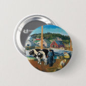Badge Rond 5 Cm Bellows - Ox Team, Quai à Matinicus, (Devant & derrière)