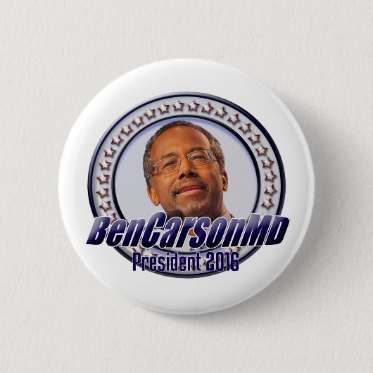 Badge Rond 5 Cm Ben Carson pour le Président Button (Devant)