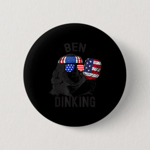 Badge Rond 5 Cm Ben dinking pickleball drapeau vintage drôle pickl