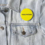 Badge Rond 5 Cm Bénévolat Charity Event Jaune<br><div class="desc">Bouton jaune de l'événement de bienfaisance bénévole</div>