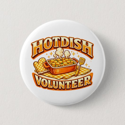 Badge Rond 5 Cm Bénévole HOTDISH (Devant)
