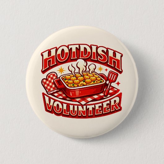 Badge Rond 5 Cm Bénévole HOTDISH (Devant)