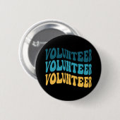 Badge Rond 5 Cm Bénévole rétro (Devant & derrière)