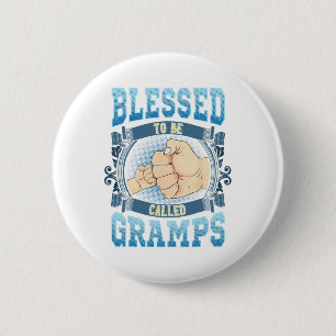 Badge Rond 5 Cm Béni D'Être Appelé Gramps Cadeaux Gramps Pères D