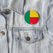 Badge Rond 5 Cm Bénin Drapeau charmant patriotique (En situation)