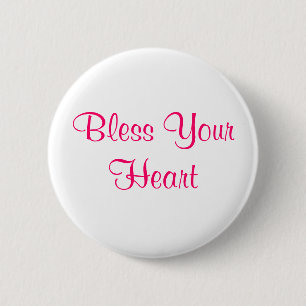 Badge Rond 5 Cm Bénissez votre coeur