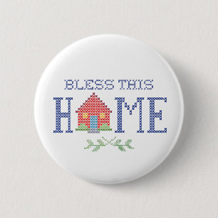 Badge Rond 5 Cm Bénissez-vous cette maison