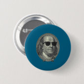 Badge Rond 5 Cm Benjamin Franklin Le Benjamin C'est Tout (Devant & derrière)