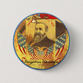 Badge Rond 5 Cm Benjamin Harrison - bouton (Devant)