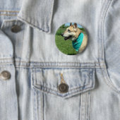 Badge Rond 5 Cm Berger allemand (En situation)