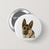 Badge Rond 5 Cm Berger allemand (Devant & derrière)