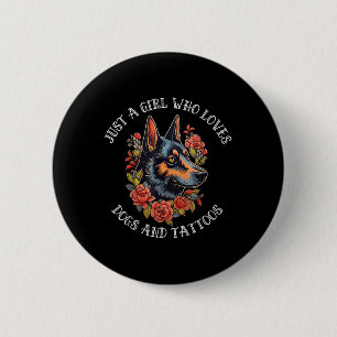 Badge Rond 5 Cm Berger Allemand Juste Une Fille Qui Aime Les Chien