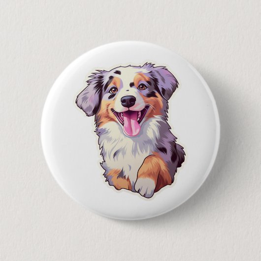 Badge Rond 5 Cm Berger australien (Devant)