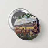 Badge Rond 5 Cm Berger et mouton Vintage (Devant & derrière)