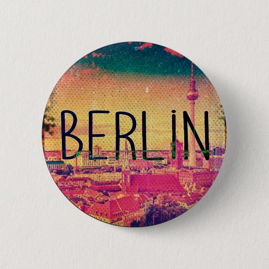 Badge Rond 5 Cm Berlin, cercle (Devant)