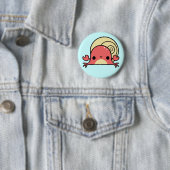 Badge Rond 5 Cm Bernard l'ermite de Kawaii (vous changez l'arrière (En situation)
