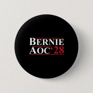 Badge Rond 5 Cm Bernie Aoc 2028 Bernie Sanders Alexandria Cortez P