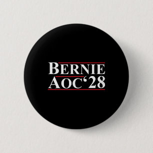 Badge Rond 5 Cm Bernie Aoc 2028 Bernie Sanders Alexandria Cortez P