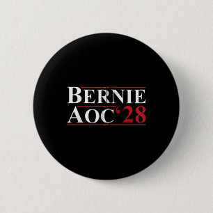 Badge Rond 5 Cm Bernie Aoc 2028 Bernie Sanders Alexandria Cortez P