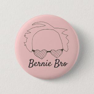 Badge Rond 5 Cm Bernie Bro Bernie Sanders Lunettes en forme de coe