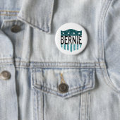 Badge Rond 5 Cm BERNIE étoiles et rayures (En situation)