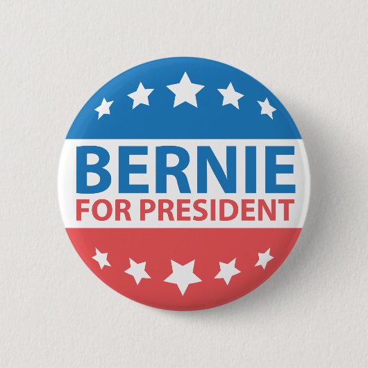Badge Rond 5 Cm Bernie Pour Président (Devant)