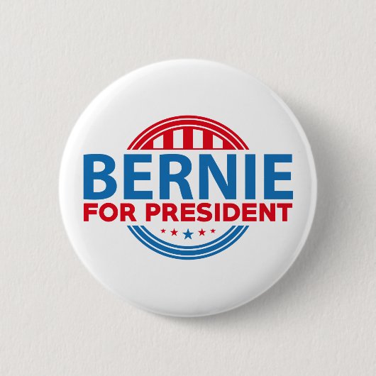 Badge Rond 5 Cm Bernie Sanders, Président (Devant)