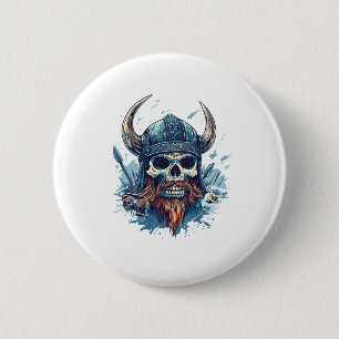Badge Rond 5 Cm Berserker crâne viking